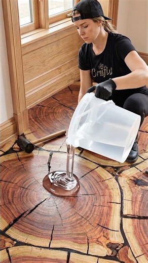 Wooden Inlay Locked in Epoxy Resin