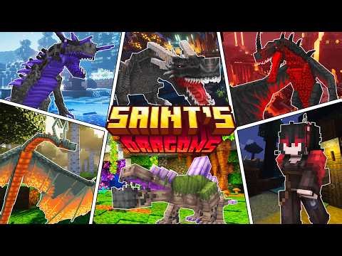 NEW AMAZING DRAGON MOD FOR MINECRAFT!!! | Saint's Dragons Mod