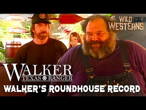 Walker Breaks Roundhouse Kick World Record! (ft. Chuck Norris) 🏅 | Walker, Texas Ranger