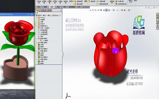 solidworks绘制玫瑰花