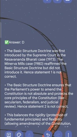 ✅MCQs from 💱Test Series 2️⃣ #upscprelims #polity #vision #test #practice #success