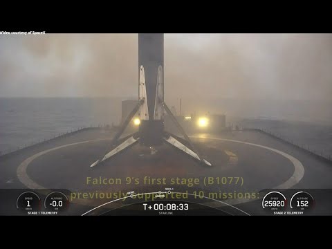 SpaceX Starlink 144 launch and Falcon 9 first stage landing, 10 March 2024