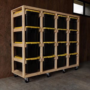 27 Gallon Tote Storage Plans | Garage Shelving | Tote Storage | Wood Working Plans | Storage Bin | Tote Rack Storage | Digital Build Plans - Etsy