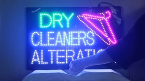 LED Cleaners and Alteration Sign for Business, Super Bright LED Open Sign for Dry Cleaner, Electric Advertising Display Sign for Dry Cleaner Business Shop Store Decor.