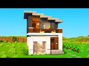 Minecraft Simple Modern House Tutorial | How to Build a Town House