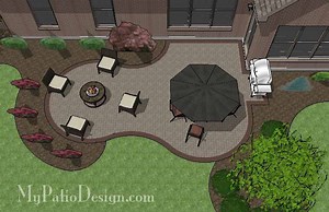 DIY Patio Plan With Grill Pad 460 Sq. Ft. - Etsy