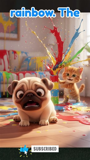 🎨The Exploding Paint Cans!🐶😹#dog#cat#puppy #kitty #pug #USAshorts #humor #funny #viralshorts #shorts