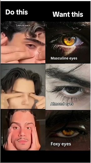 Face Glow-Up for Men | Almond, Foxy Eyes 🗿 #glowup #almond #eyes #viral