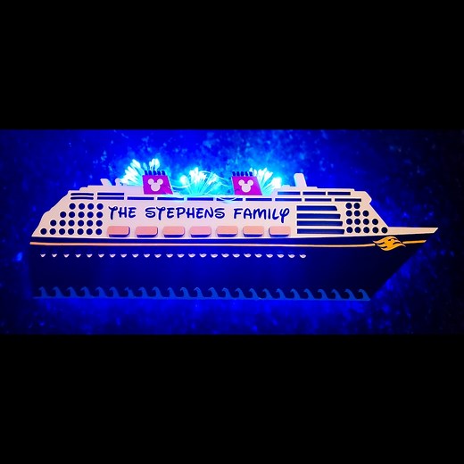 Ultimate Customized Disney Cruise Wooden Light up Ship Magnet With Fireworks - Etsy