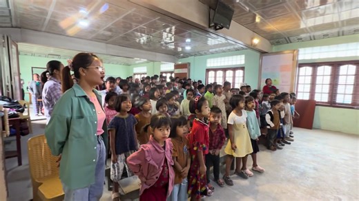 Morning Devotion Faith first, growth next🌅 #schoollife #englishclass #kalaymyo #trending #students