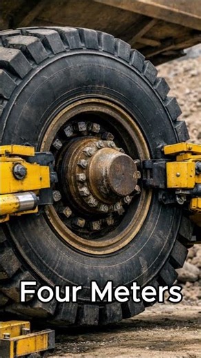 This $40,000 Tire Can Explode Like a Bomb #Shorts#caterpillar797f #offroad#YouTubeShorts #MiningLife