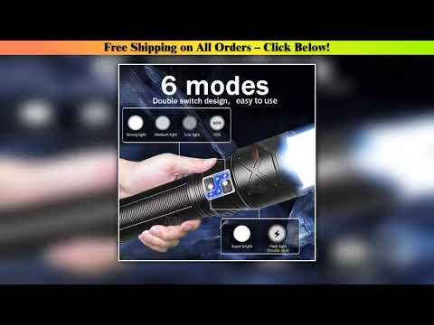 2025 New 15000mAh High Power Led Flashlights 10000000LM Ultra Powerful Flashlight USB Rechargeable