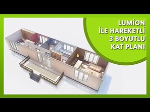 Müstakil Ev Projeleri 2+1 - Hareketli 3D Kat Planı