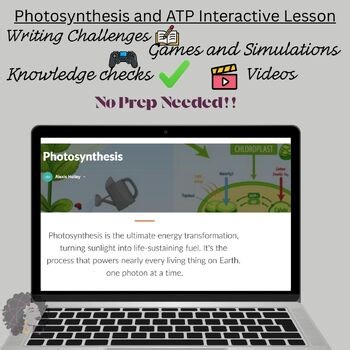 Biology Photosynthesis Online Interactive Learning Module- Quick Link