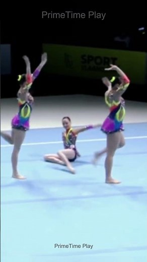 Women's acro team performs at world championships #gymnastics #incredible