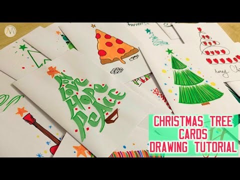 Merry Christmas cards drawing
