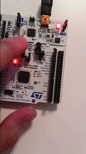 Button Controlled Blinking LED on STM32 Nucleo