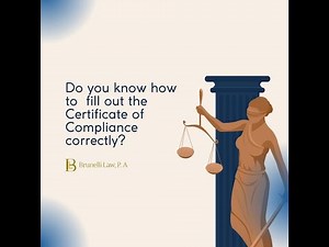 Do you know how to fill out the Certificate of Compliance?