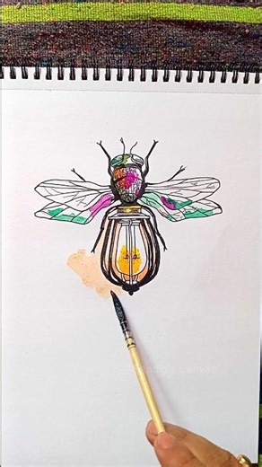 🖼️🎨firefly Drawing #viral #art #watercolorpainting #drawing #artist #painting #sketch #watercolor