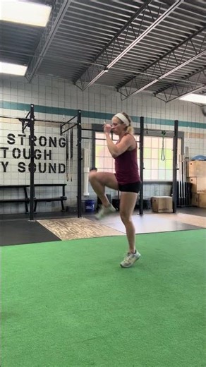 A skip for plyometric skill development
