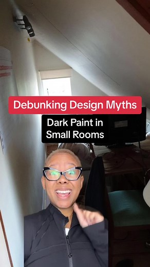 There’s actually thought behind how you paint a room, especially when it comes down to dark paint and small spaces! #smallspacehacks #paintinghacks