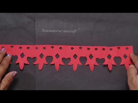 How to make Paper toran || Easy paper toran cutting ideas|| door hanging