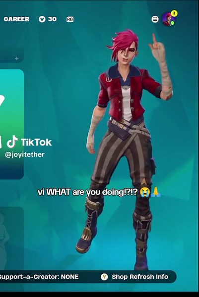 tiktok absolutely demolished the quality 😕 ignore my 30 vbucks #fyp #viarcane #fortnite #arcane #vi