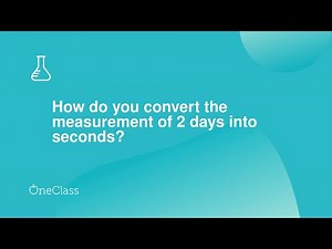 How do you convert the measurement of 2 days into seconds?