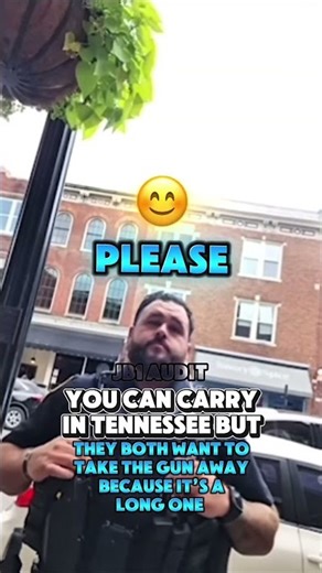They want to take his gun away because its a long one but he can carry #shorts #policeofficers #cops