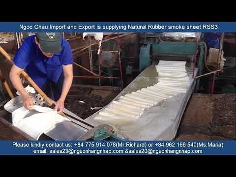 the process of manufacturing natural rubber smoke sheet RSS3