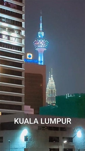 💖 Kuala Lumpur After Dark ✨ KL Tower & Petronas Twin Towers at Night 🌙🇲🇾 #Shorts #trendingshorts #yt