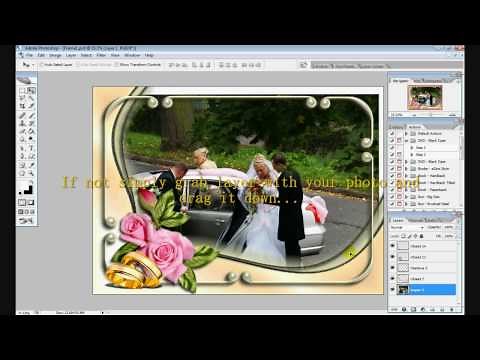 put picture in psd template / frame in photoshop