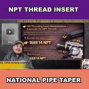 34K views · 503 reactions | NPT THREAD - NATIONAL PIPE TAPER THREAD INSERT #CNCTOOLING @topfans | Sigma Youth Engineers | Facebook