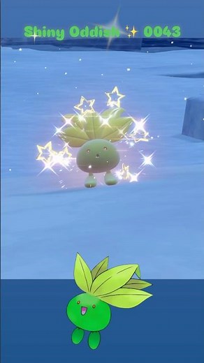 Shiny Oddish ✨ 0043 caught in Pokemon Scarlet Indigo Disk DLC with Mass Outbreak Event on Switch 2