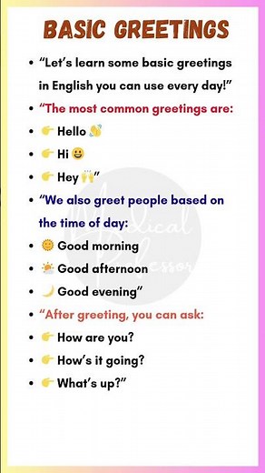 Basic English Greetings | Learn How to Say Hello in English 👋