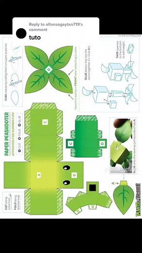 Plants vs Zombies Papercraft Tutorial