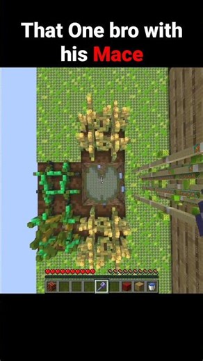 Bro's Mace Gameplay is Actually Cracked #minecraft #skills #shorts
