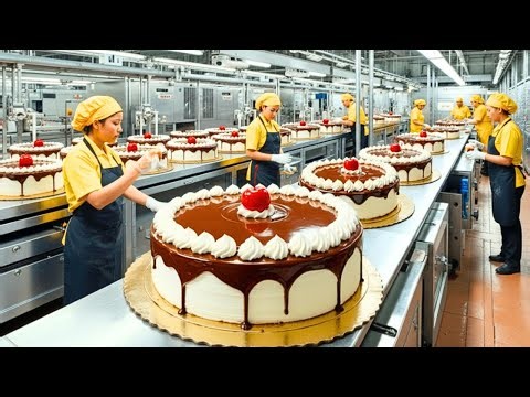 How Millions of Cakes Are Made Inside Modern Factory | The Complete Baking Process