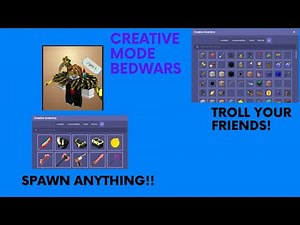 How to set the creative mode in Roblox Bedwars And spawn absolutely anything!