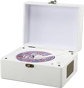 Wireless Bluetooth CD Player with Built-in Speaker and USB Playback Retro Design, Rechargeable Battery - Perfect for Music Lover