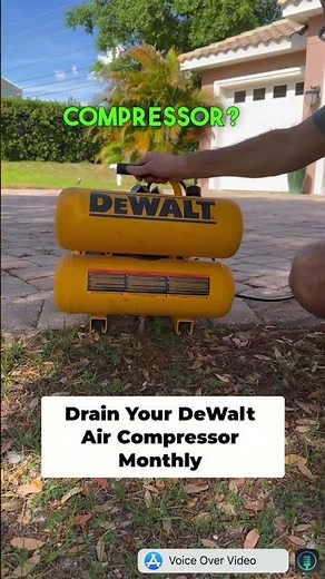 How To DRAIN Your DeWalt Air Compressor: Monthly Maintenance Tip! #shorts