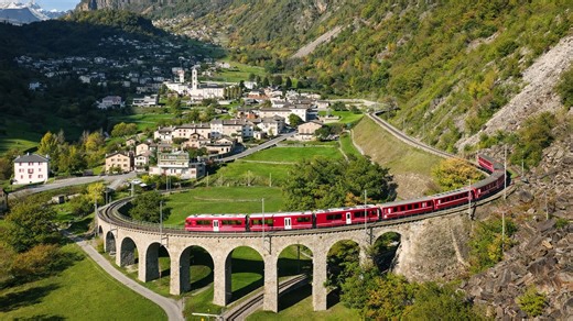 A railway hanging above a deep drop