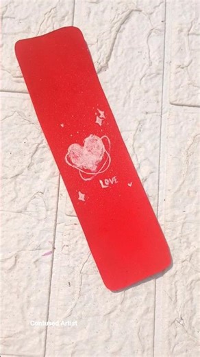 DIY Cute Heart Bookmark ❤️ #Shorts#youtubeshorts#art#ConfusedArtist
