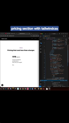pricing section with tailwindcss #coding #dothingsyoudontwanttodo #tailwindcss #programming