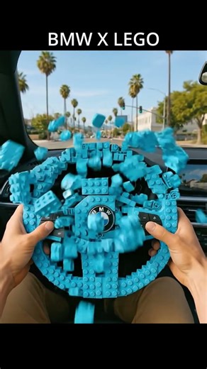 Baby Blue BMW LEGO Steering Wheel – EXTREME Satisfying ASMR