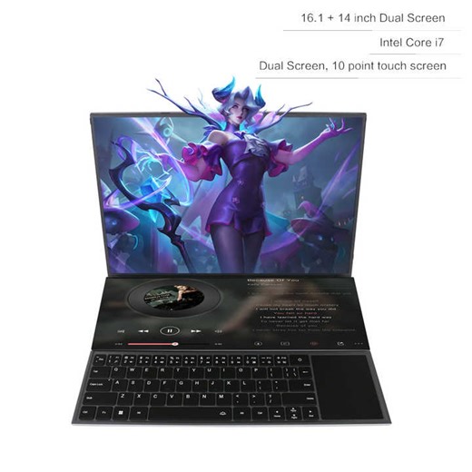 2025 New CPU I7-9750H Laptop Dual Screen 16   14 Inch Touch Screen 1920x1200 Win10 /win 11 Gaming Laptop