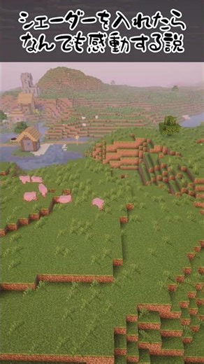 The theory that anything becomes amazing when you add shaders #minecraft #Minecraft #shorts