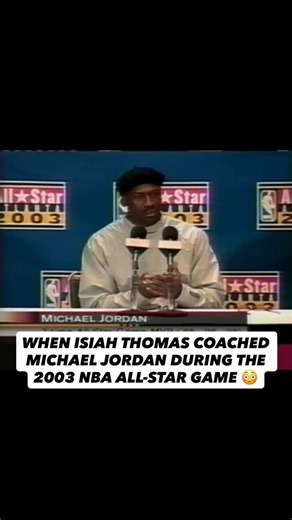 Mike & Drew Sports - DETROIT🎒🏁 on Instagram: "2003 NBA All-Star Weekend gave us a rare, history-book moment. Michael Jordan and Isiah Thomas, two figures forever tied to one of the league’s most intense rivalries, shared the same bench with Thomas coaching Jordan in his final All-Star appearance. The moment forced a professional truce after years of tension that dated back to the Bad Boys Pistons, the Bulls’ rise, and the infamous 1991 playoff walk-off that froze their relationship for decades