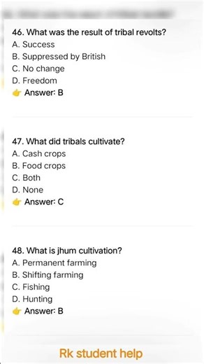 Class 8th subject history chapter 4 most important question part 4 #exam #education #history #test