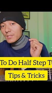 How To Do Half Step Guitar Tuning | Learn In 2 minutes | Easy Trick | 😀